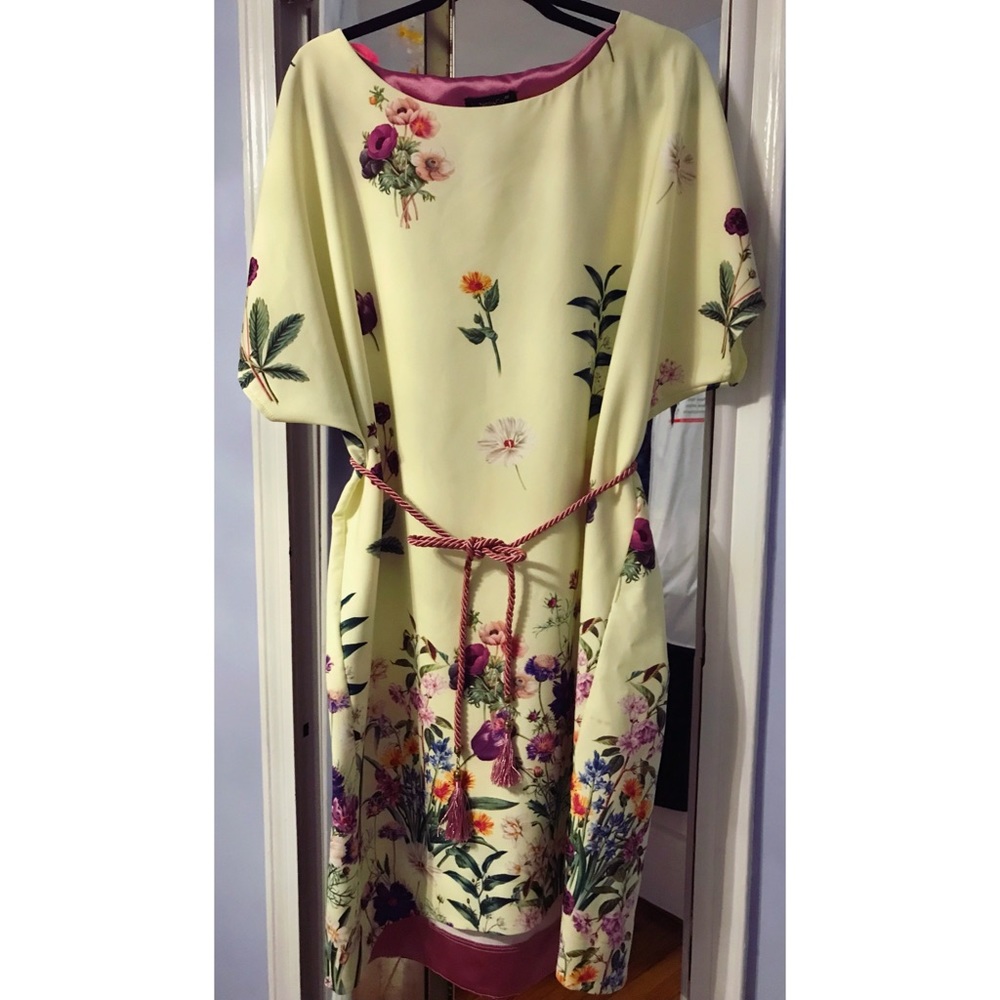 Yellow floral dress